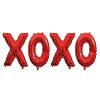XOXO Balloons | Valentine Letters Mylar Foil Balloons - Bachelorette Parties Wedding Bridal Showers Photo Props Decorations Valentines Day Party Supplies