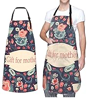Waterproof Apron with Adjustable Neck Strap Kitchen Apron Constellations And Stars Chef Bib for Women Men