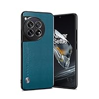for OnePlus 12 Case 5G, Soft TPU Artificial Leather case,Extremely Light Ultra-Light Camera Protection Leather Cover Case for OnePlus 12 5G (Teal)
