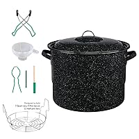 Granite Ware 8 Piece Enamelware Water bath canning Pot with Canning kit and Rack. Canning Supplies Starter Kit