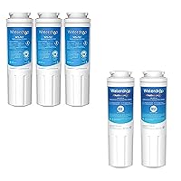 Waterdrop UKF8001 Refrigerator Water Filter, Compatible with Whirlpool EDR4RXD1, 3 regular and two alkaline filters