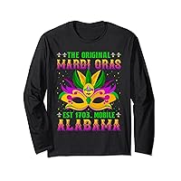 The Original Mardi Gras Mobile Alabama 1703 Funny Carnival Long Sleeve T-Shirt