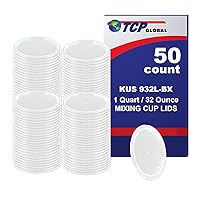 Custom Shop/TCP Global (Box of 50 Lids - Quart Size) Exclusively fits TCP Global 32 Ounce Paint Mix Cups