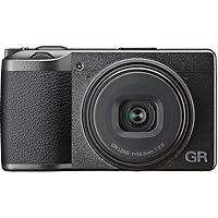 Ricoh GR III Digital Compact Camera, 24mp, 28mm F 2.8 Lens with Touch Screen LCD, Black