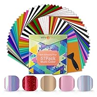 HTVRONT Permanent Vinyl for Cricut Machine-57 Pack 12