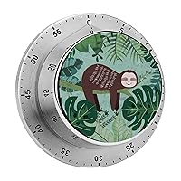 Kitchen Timer Sloth Classroom Timer Stainless Steel Countdown Timer with Magnetic Backing