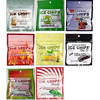 Ice Chips Xylitol Candy in Resealable Pouch (1 oz) 8 Pack Assortment