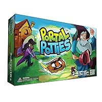 Portal Potties - Funny Last Wizard Standing Board Games for Adults & Kids - Includes Playing Cards, Poop Emoji Tokens, Colorful Potty Boards - 2 to 4 Players, Ages 7+