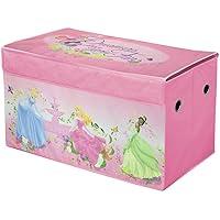 Idea Nuova Disney Princess Collapsible Storage Trunk, Pink, Medium