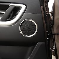 For Discovery Sport 2015-2018 ABS Car Door Speaker Ring Trim Accessories 6 pieces (Matte silver)