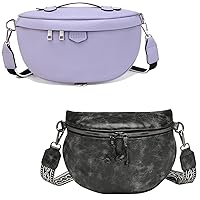 Eslcorri Small Crossbody Sling Bag for Women Trendy - Fashionable Fanny Packs Vegan Leather Chest Belt Bum Bag Anti Theft Crossbody Sling Purse for Women for Travel Sport Camping