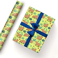 InThink Pack of 5 Capybara Gift Wrapping Paper 20
