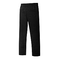 Hanes Boys EcoSmart Open Leg Sweatpants, 2XL, Black