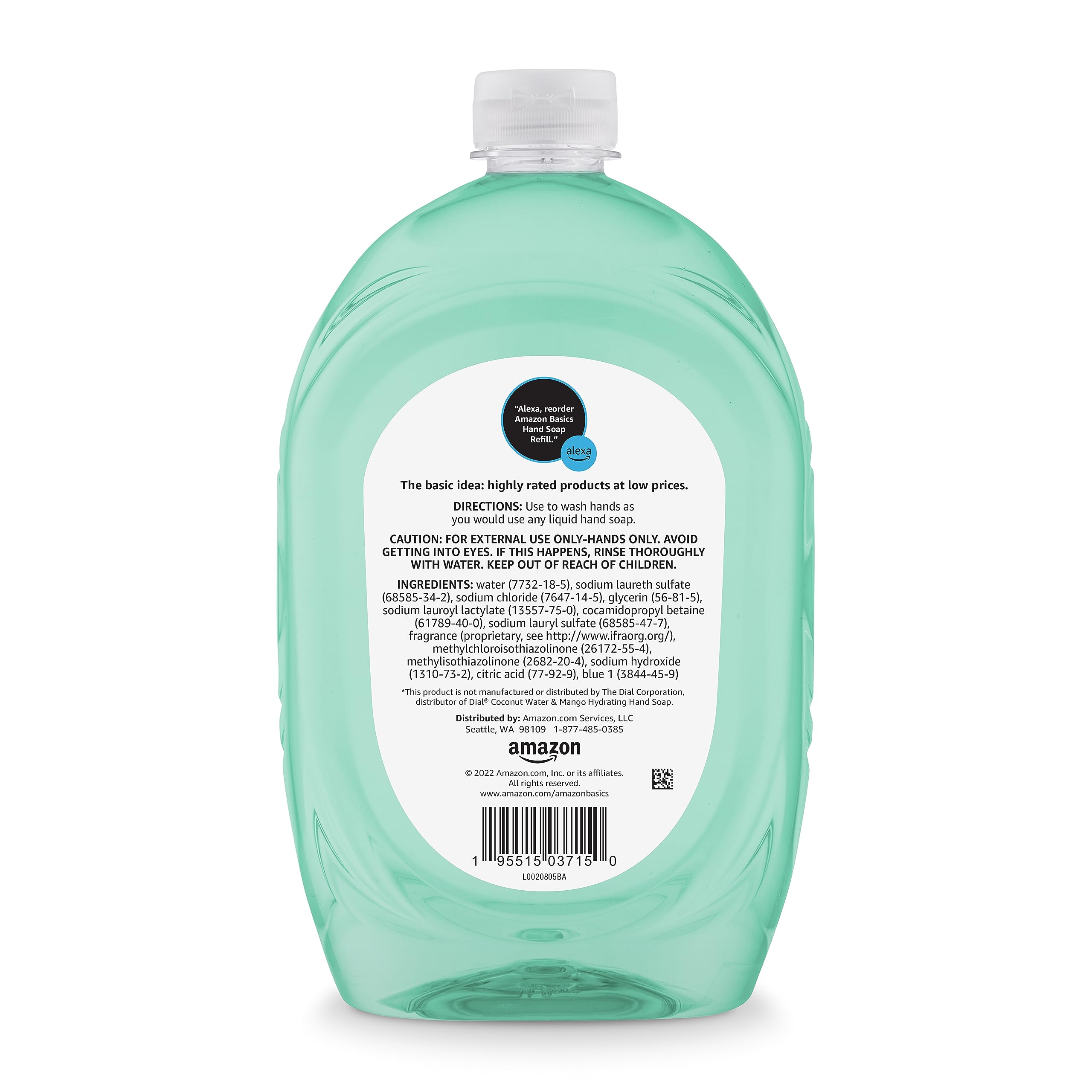 Amazon Basics Liquid Hand Soap Refill, Mango and Coconut Water Scent, Triclosan-Free, 56 Fluid Ounces, 1-Pack (Previously Solimo)