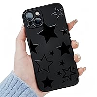 Compatible with iPhone 13 Case Cute, TPU Black Phone Case Compatible with iPhone 13, Shockproof Protective Case Compatible with iPhone 13 Phone Case (Star)