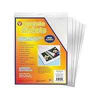 Hygloss Products Acetate Sheets for Crafts, Clear Overhead Projector Sheets Acetate-Like, For Arts And Craft Projects and Classrooms, Not for Printers, 8.5” x 11”, 48 Pack