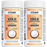 Organic Kaolin Clay Powder - (pack of 2) 100gm each