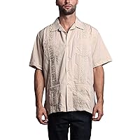 G-Style USA Men's Short Sleeve Cuban Guayabera Shirt