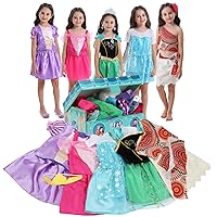 VGOFUN Princess Dresses for Girls - Dress up Clothes for Toddler Girl Pretend Play Gift for 3-6 Year Halloween Christmas Birthday