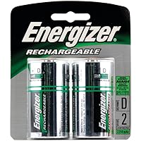 Energizer D-2 Rechargeable Battery 2 pack