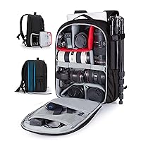 BAGSMART Camera Backpack, Expandable DSLR SLR Camera Bags for Photographers, Photography Travel Backpack with 15.6