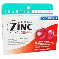 Quantum Health TheraZinc Cold Season+, Cherry 24 Lozenges
