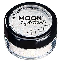 Pastel Glitter Shakers 100% Cosmetic Glitter for Face, Body, Nails, Hair and Lips - 0.10oz - White