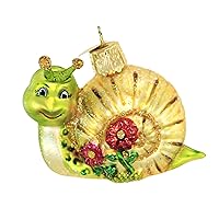 Old World Christmas Smiley Snail Glass Blown Ornament for Christmas Tree