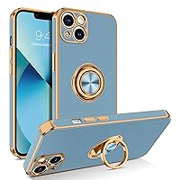 BENTOBEN iPhone 13 Case, Phone Case iPhone 13, Slim Fit 360° Ring Holder Shockproof Kickstand Magnetic Car Mount Supported Protective Women Girls Men Boys Phone Cover for iPhone 13 6.1 Inch, Gray