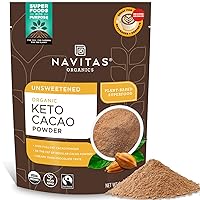 Keto Cacao Powder, 8 oz. Bag, 15 Servings — Organic, Non-GMO, Fair Trade, High Fat Cacao