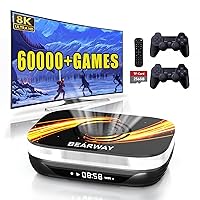 Bearway Retro Game Consoles Super Console X3 Plus Video Game Console 60,000+ Games Plug Play TV Games EmuELEC 4.6/Android 9.0/CoreE 3 Systems,8K UHD Output, 2 Controllers(256G)