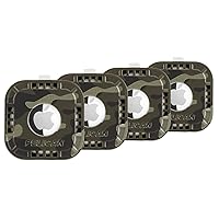 Pelican Protector - Airtag Holder / Case with 3M Adhesive Sticker [4 Pack] Protective Shockproof Cover for Apple Air tag - Hidden Stick On Mount For Bike Wallet Travel TV Remote Car Luggage - Camo