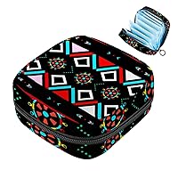 Cute Period Pads Bag, Boho Bohemia Sanitary Napkin Storage Bag, Portable Menstrual Pad Storage Pouch Feminine Menstruation First Period Bag
