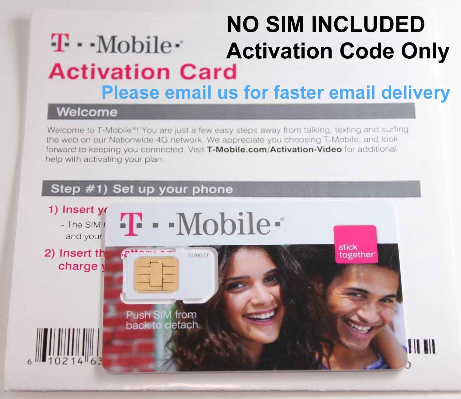 T-Mobile USA (TMobile T Mobile) Prepaid Activation Code Instant Email