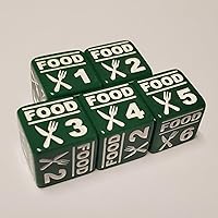 Food Token Counter Dice Compatible with Magic: The Gathering (5 Pack)