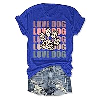 Women's Tops and Blouses Spring Womens Daily Print O Neck Tank Tops Short Sleeve Fashion T Shirt Casual Loose