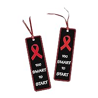 Red Ribbon Week Drug Free Bookmarks with Ribbon (Bulk Set of 48)
