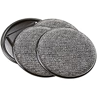 4291195N Furniture Caster Cups Round with Carpeted Bottom for Hard Floor Surfaces (4 Piece), 4 Inch, Gray