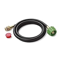 Adapter Hose for Weber Q-Series and Gas Go-Anywhere Grills, 6-Feet , Black