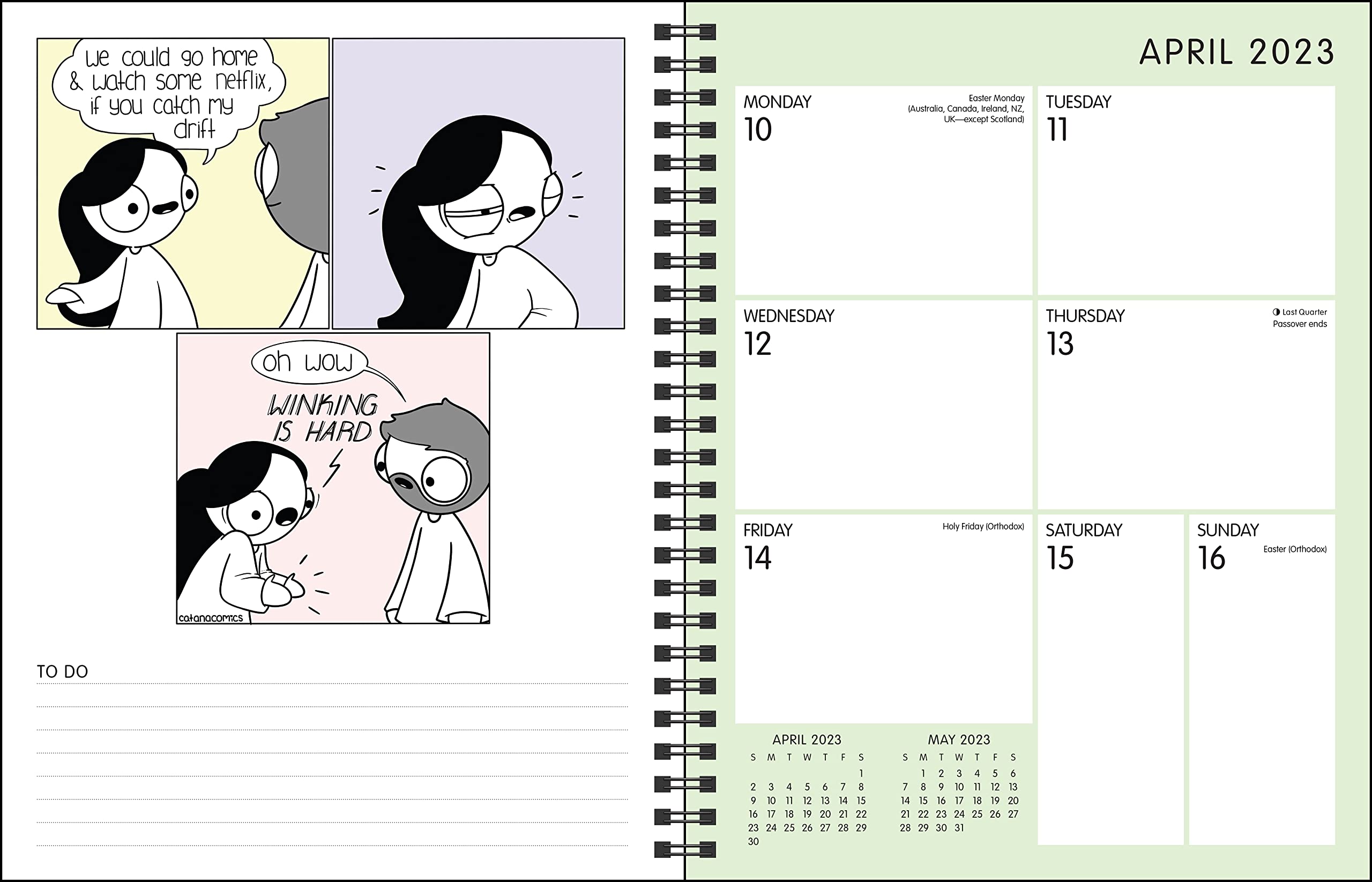 Catana Comics: Little Moments of Love 16-Month 2022-2023 Monthly/Weekly Planner