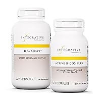 Integrative Therapeutics Bundle with Active B-Complex, 60 Capsules - Support Energy Metabolism with 8 B-Vitamins* - & HPA Adapt, 120 Vegan Capsules - Support a Healthy Stress Response with Ashwagandha