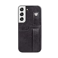 Case for Samsung Galaxy S23/s23plus/s23ultra, Wallet Leather Case with Card Holder, Pu Leather Kickstand Card Slots, Finger Ring Back Cover,Drop Protection,Black,S23 Ultra 6.8''