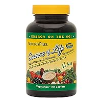 Source of Life No Iron Tablets - 90 Vegetarian Tablets - Whole Food Multivitamin & Mineral Supplement, Energy & Immunity Booster- Gluten-Free - 30 Servings