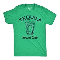 Mens Tequila Social Club T Shirt Funny Liquor Shot Drinking Lovers Tee for Guys