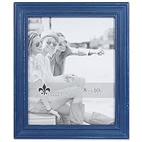 Lawrence Frames 8x10 Durham Weathered Navy Blue Wood Picture Frame