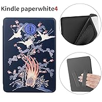 Case for Kindle Paperwhite (10th Generation, 2018 Release) with 2pcs Hand Straps, Lightweight Leather Smart Cover with Auto Sleep/Wake for All-New Kindle Paperwhite (Crame)