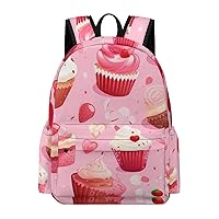 Cupcakes Sweet Food Dessert Travel Backpack for Men Women Lightweight Computer Laptop Bag Shoulder Bag Daypack
