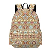 Ethnic Geometric Tribal Folk Style Backpack Lightweight Laptop Backpack Business Bag Casual Shoulder Bags Daypack for Women Men