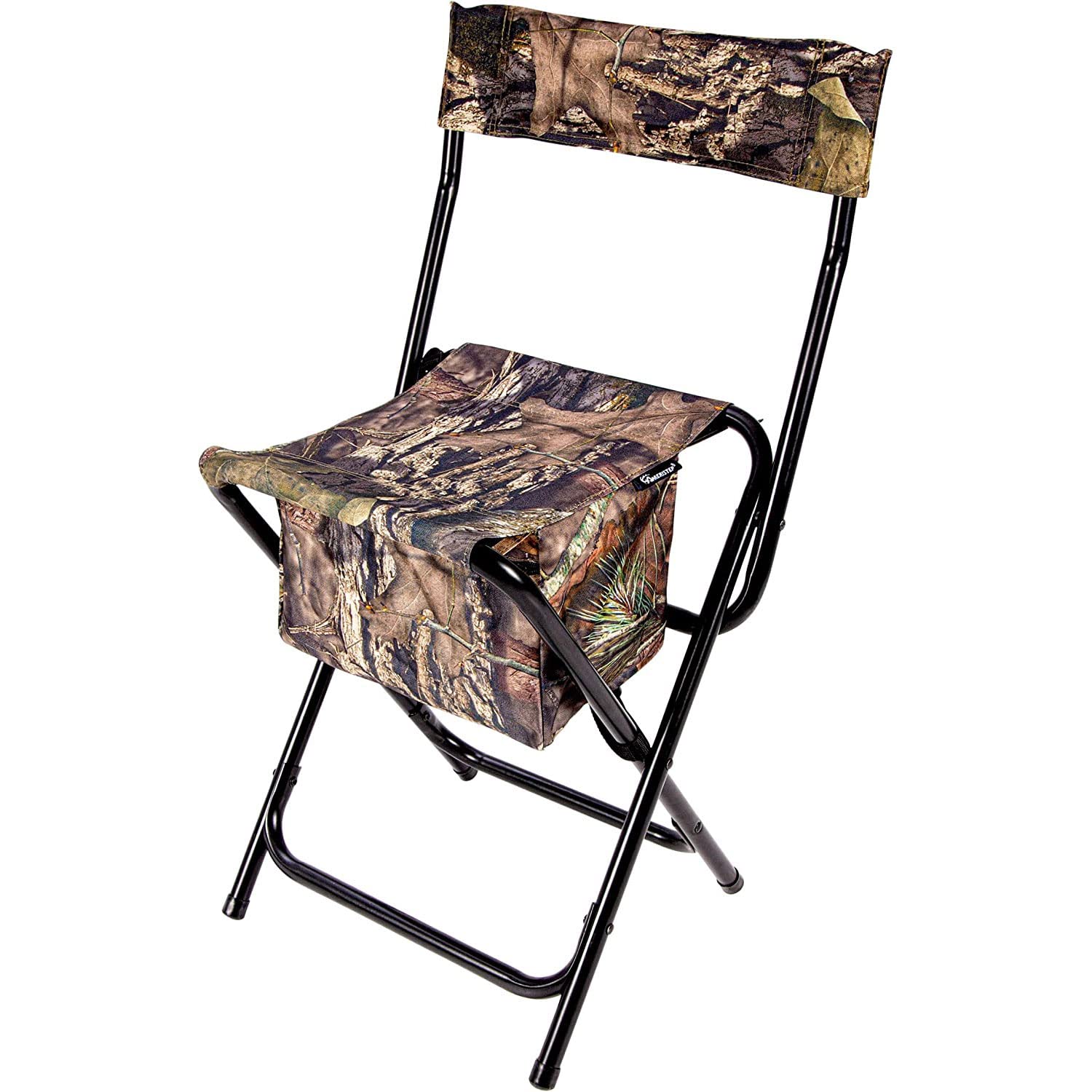 AMERISTEP Hunting Foldable Design Portable Lightweight High-Back Blind Chair with Backrest, Mossy Oak Break-up Country