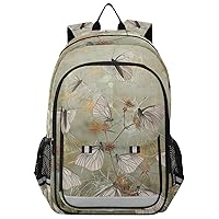 ALAZA Vintage Beautiful Butterfly Backpack Bookbag Laptop Notebook Bag Casual Travel Trip Daypack for Women Men Fits 15.6 Laptop